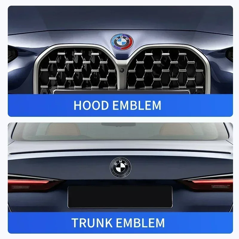 1pcs 82mm 2 3 Hole Car Front Hood Logo Emblem Bonnet Badge for BMW E36 E64 E85 E60 F10 F30 F36 Z4 X5 X6 51147057794 51767288752