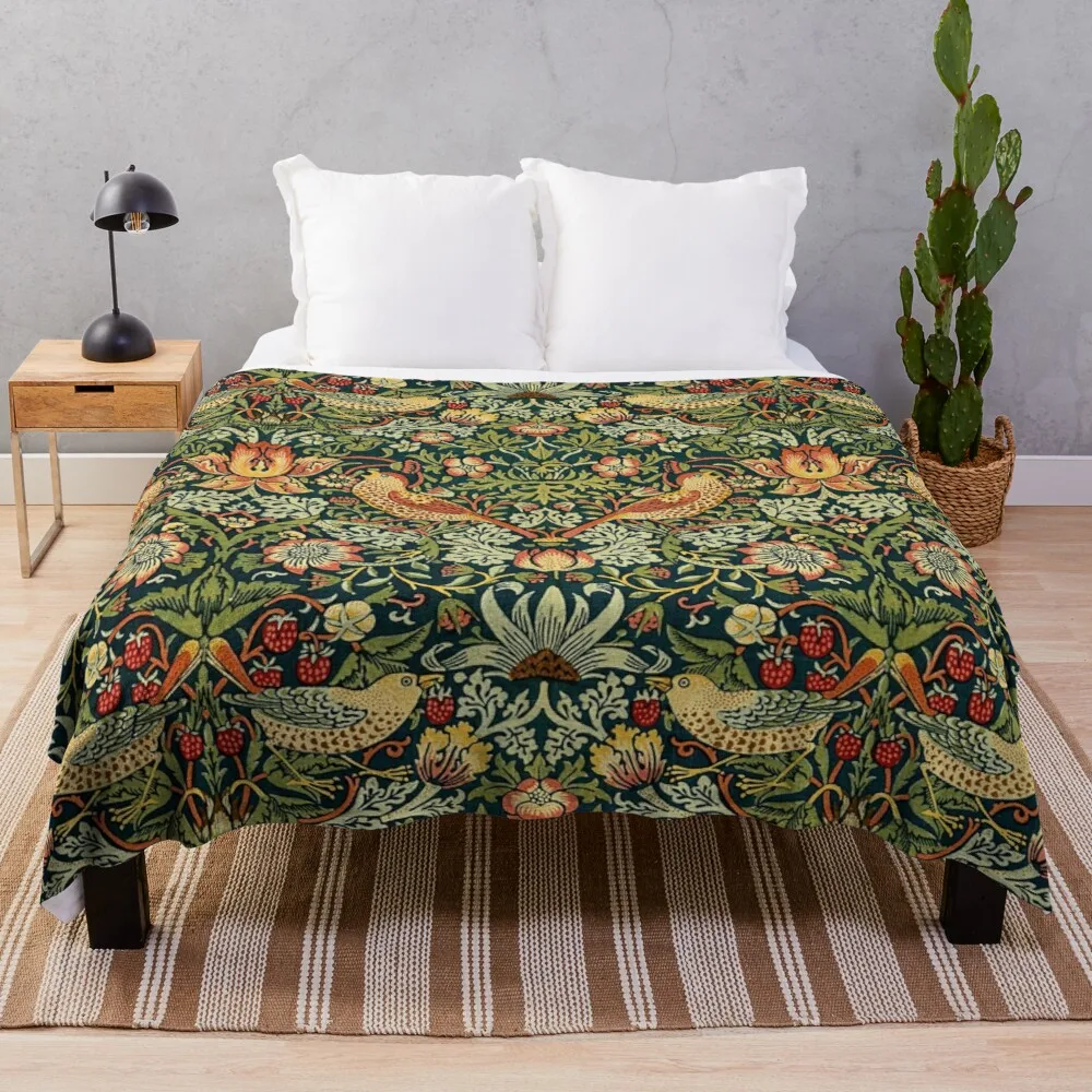 

Strawberry Thief (Pattern) - William MorrisThrow Blanket luxury throw blanket
