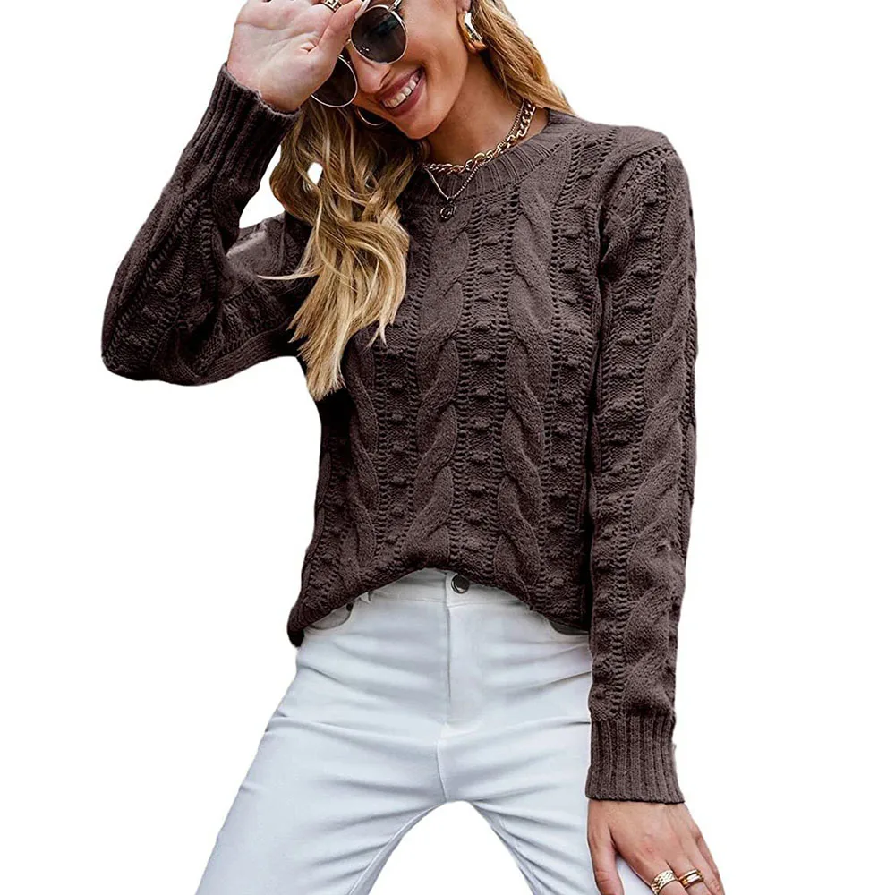 

Autumn Winter Fashion Twisted Women Knitted Sweater Muti Color Slim O-Neck Long Sleeve Sweater Female Casual Knitwear Jumper