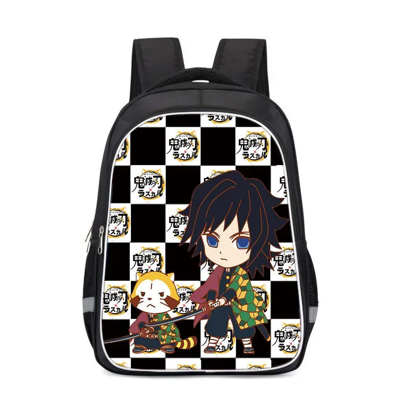 

Demon Slayer BladeQ Version Anime Children Students Large-capacity Schoolbag Cute Cartoon Oxford Cloth Backpack Gift