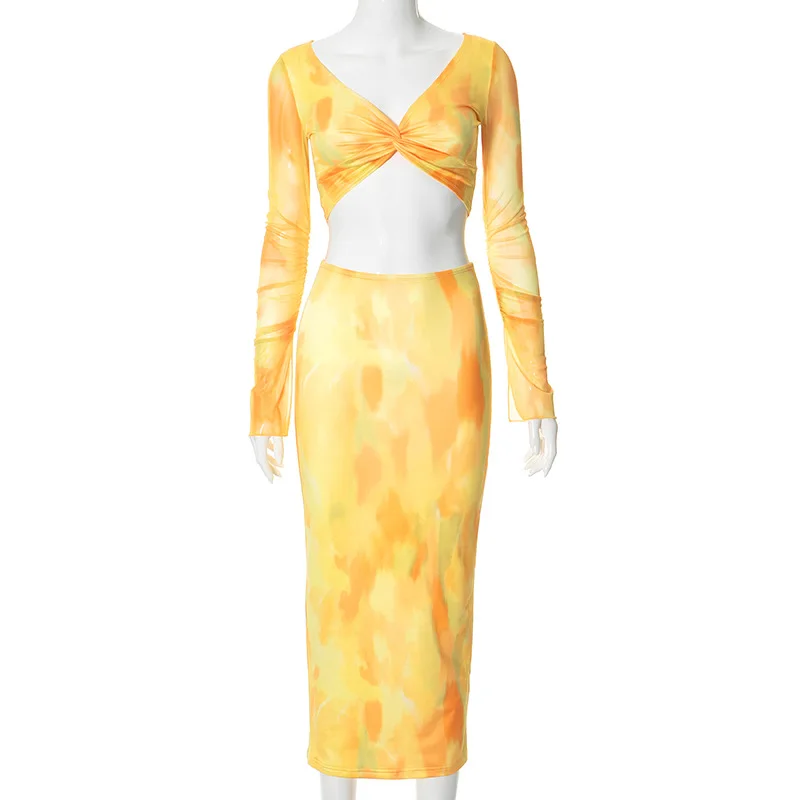 Женский комплект из 2 предметов SKMY Осенний Повседневный Модный укороченный Топ с