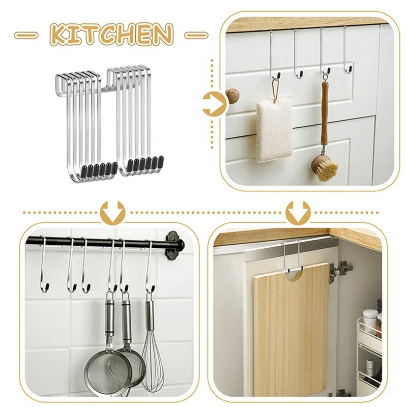

Over The Door Hooks For Bathroom Frameless Glass Door, 12 Pack Shower Door Hooks For Hanging Towels,Glass Shower Door