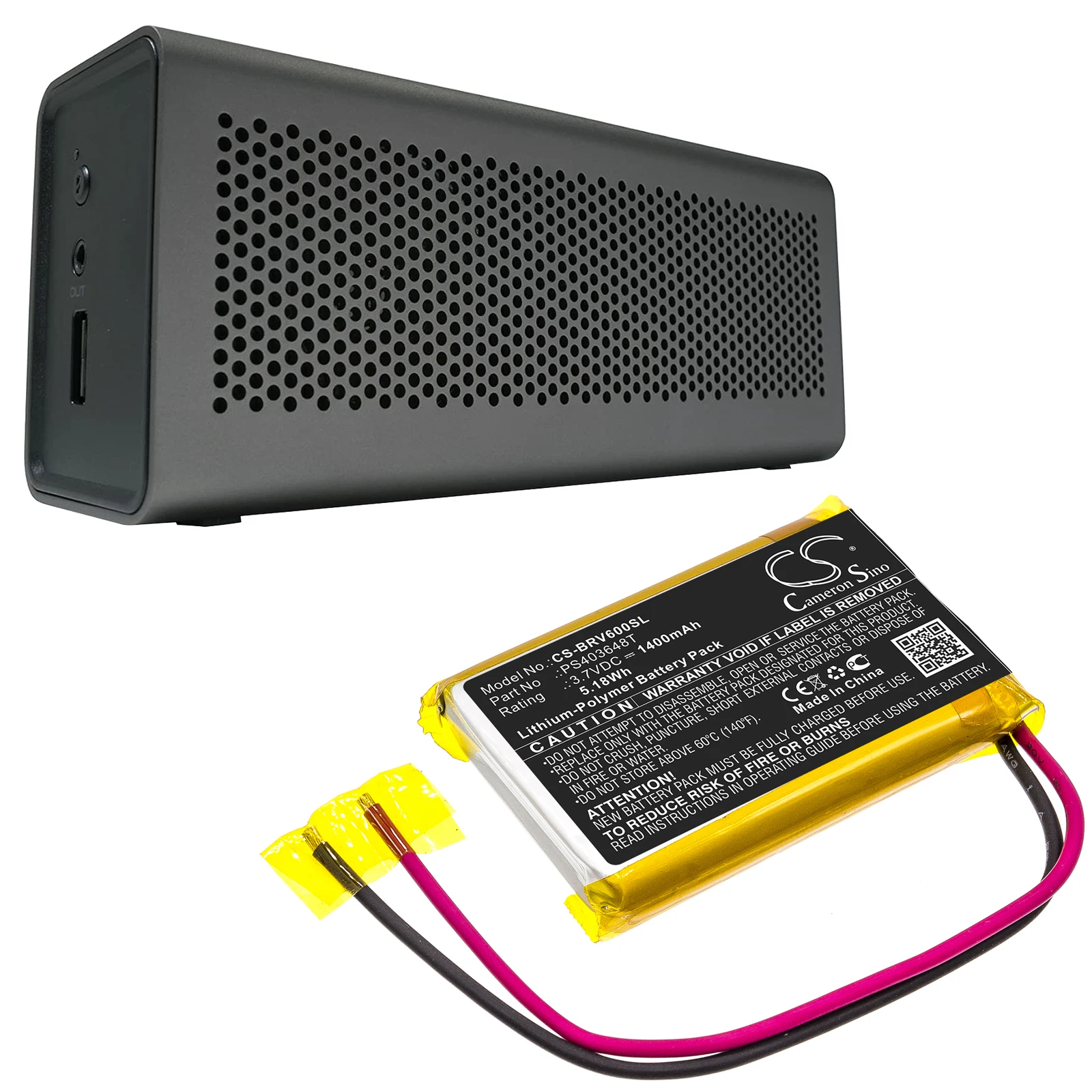 

CS 1400mAh Battery For Braven PS403648T Braven 600