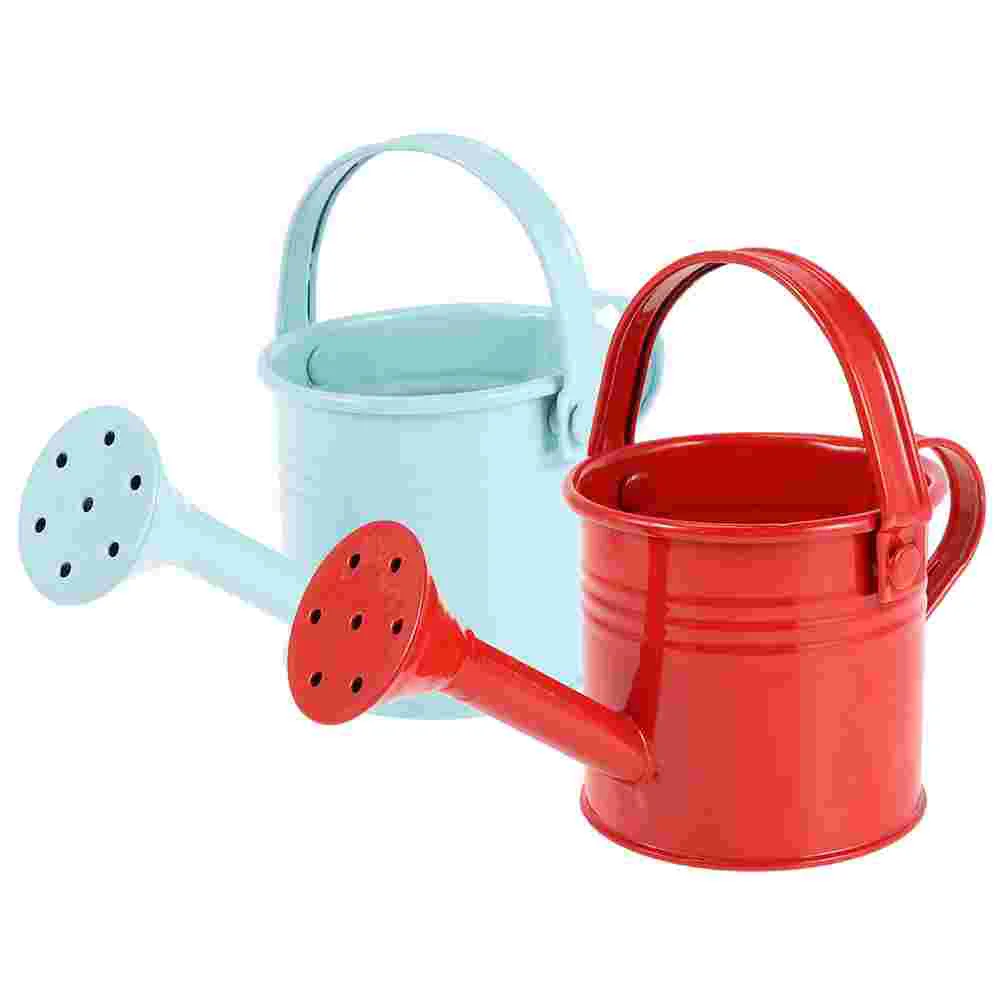 

Watering Can Pot Flower Kids Garden Bucket Kettle Iron Metal Gardening Water Sprayer Bottle Tin Mini Indoor Sprinkling Home