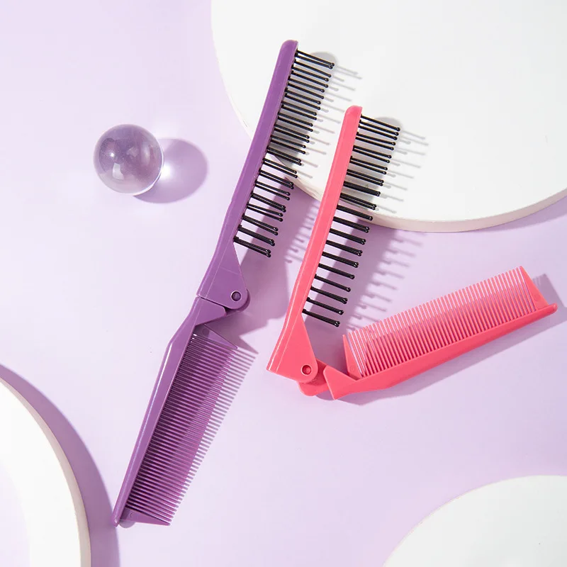 

Портативная дорожная Складная Щетка для волос, парикмахерская расческа, компактная Женская щетка для укладки вьющихся волос, инструмент для массажа кожи головы, товары для парикмахерских