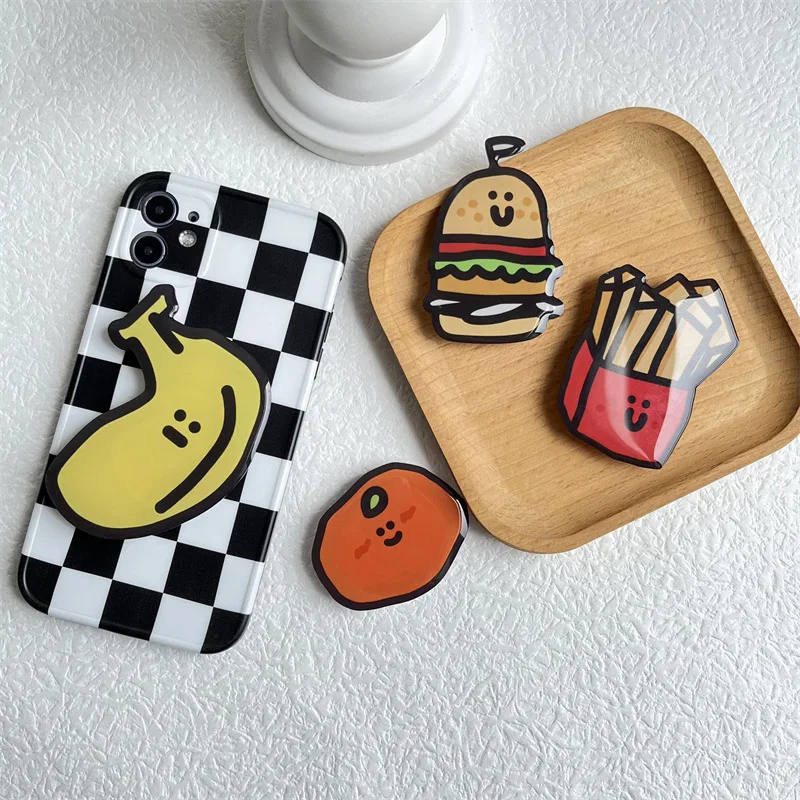 

Cute Banana Phone Holder Stand Fruit Extension Foldable Support Phone Ring Bracket Acrylic Phone Grip for IPhone Samsung Xiaomi