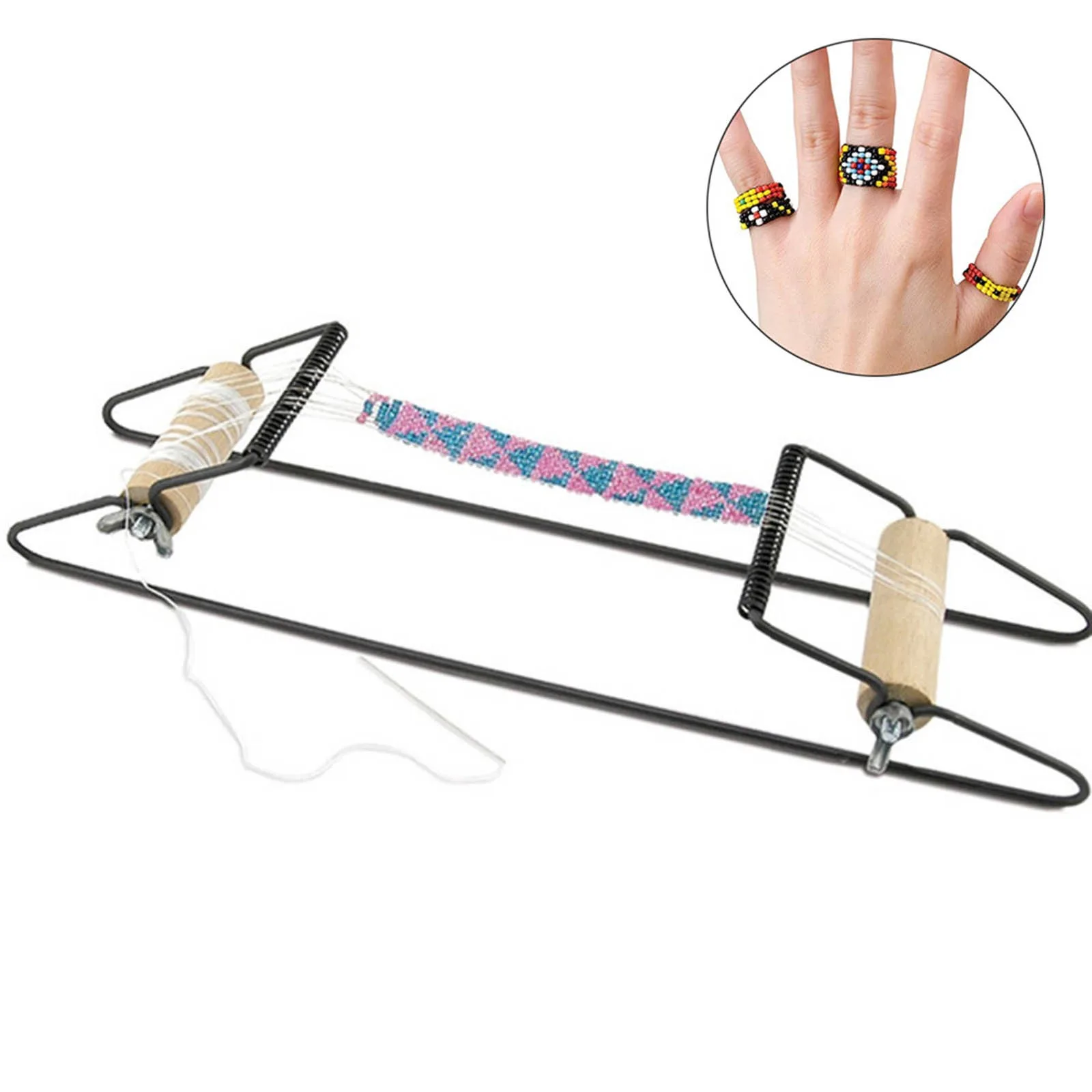 

Wood Weaving Beading Loom for Jewelry Bracelet Handmade Knitting Tool Creative Beads Knitter DIY Knitting Machine Sewing Tool
