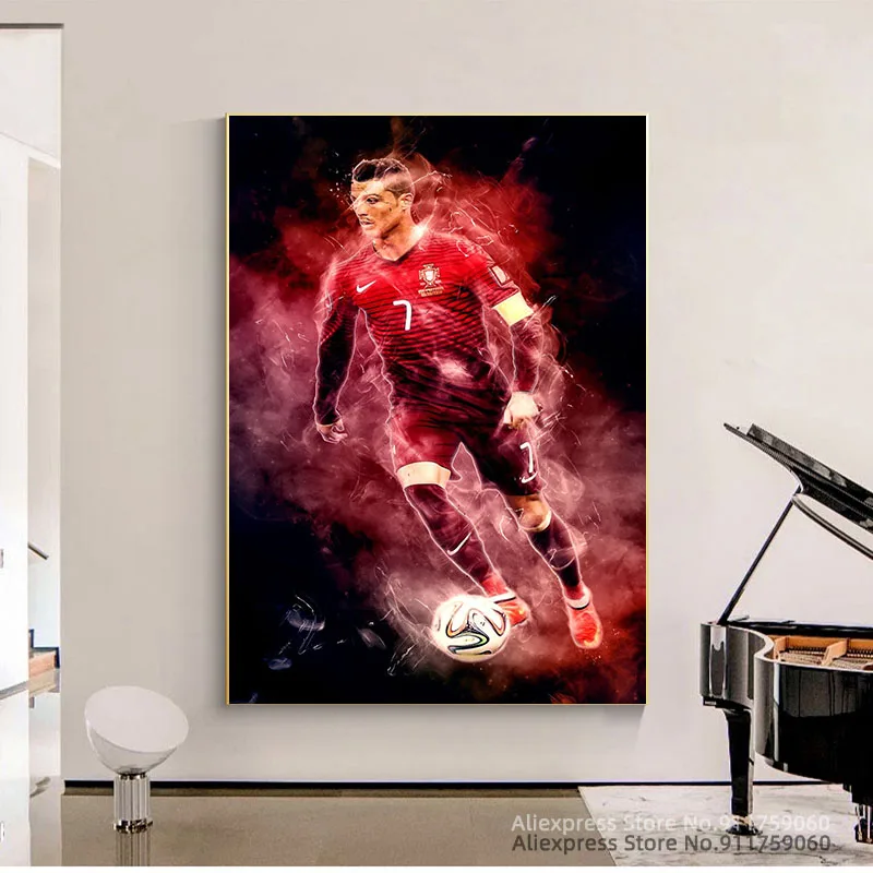 Плакаты и принты Криштиану Роналду Картина на холсте плакат декоративный