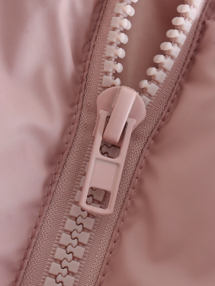 Fashion Women's Clothing 2022 Spring and Autumn New Simple Long-Sleeved Short Padded Jacket Women's Casual Zipper Jacket