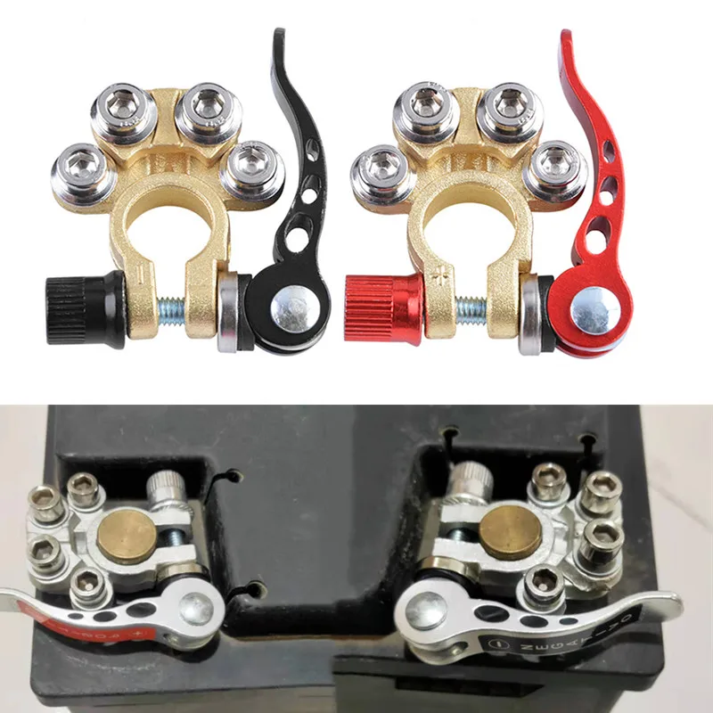 

1 пара быстроразъемных автомобильных кабелей, разъемы, автомобильная батарея, клемма главного кабеля, Клемма, винтовое соединение для автом...