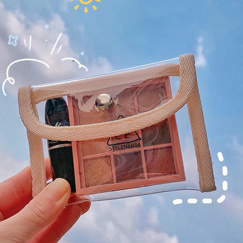 

Женский кошелек для мелочи из ПВХ 2022, прозрачный кошелек, держатель для ключей, переносная косметичка, прозрачный маленький кошелек, ручные кошельки