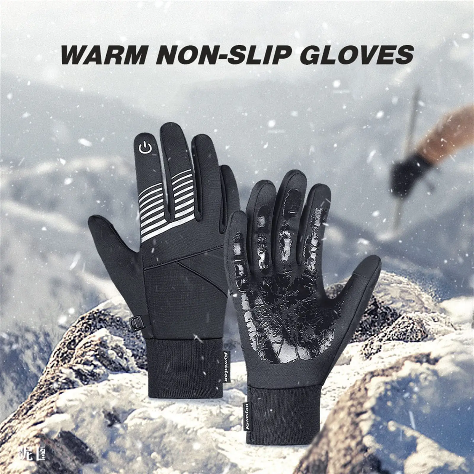 Cycling Gloves  Autumn Winter  Warm Touch Screen Thickened Cold And Windproof Ski Sports Gloves  Non-Slip Winter Cycling Gloves