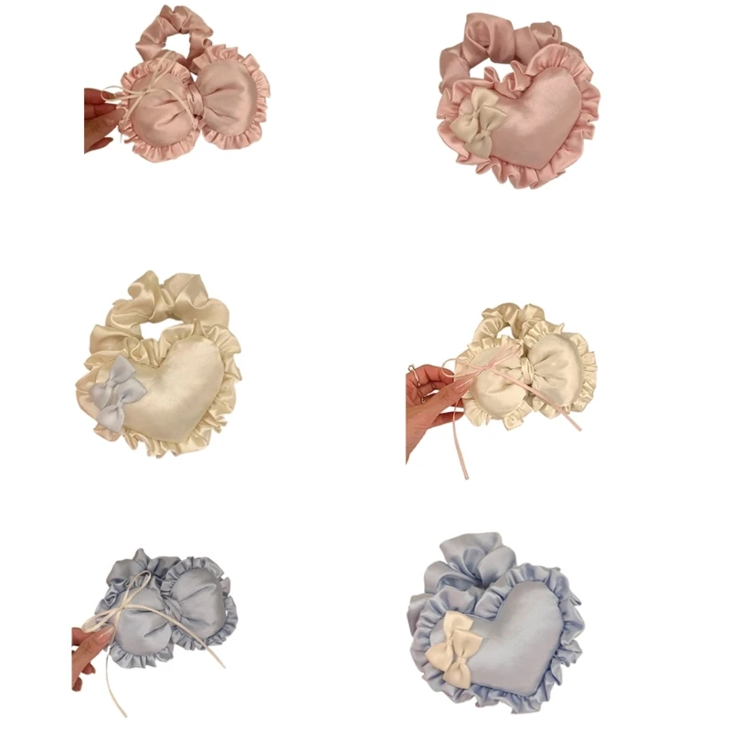 Женская эластичная резинка для волос в форме сердца/бантом веревка не повредит