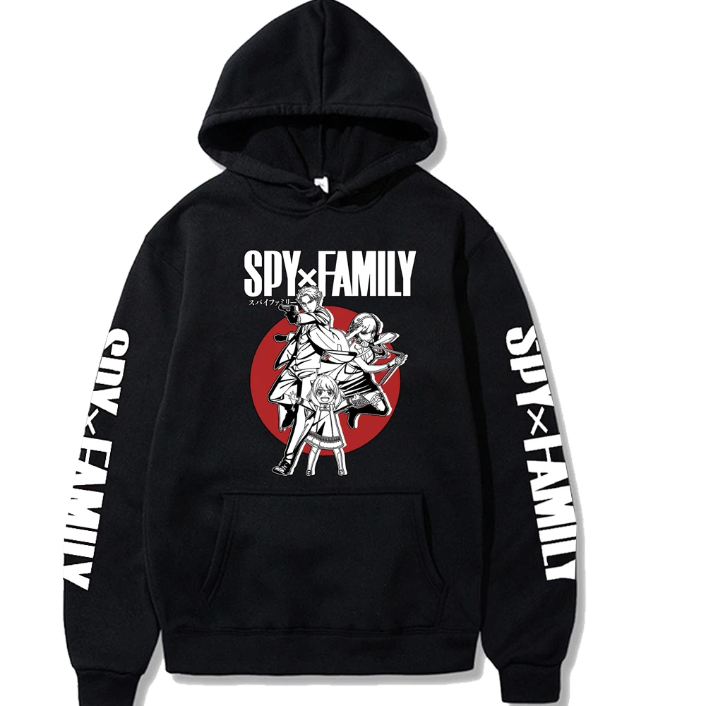 

Anime Hoodie Spy X Family Sweatshirts Men's Overside Hoodies Anya Forger Pullovers Tops Long Sleeves Hip Hop Streetwear