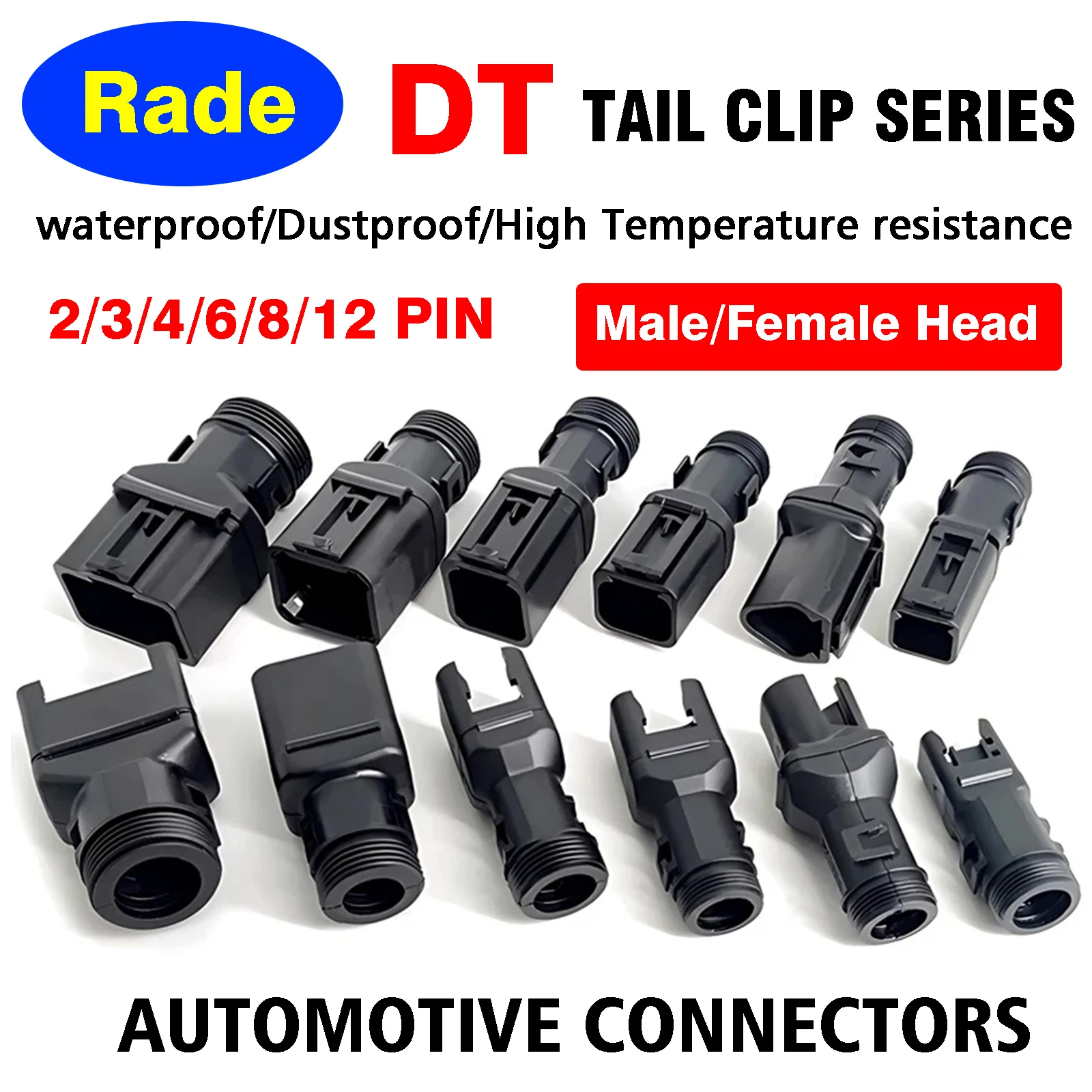 Разъем DT хвостовые зажимы соединители 1011-227-0205 2-12P мужской и женский