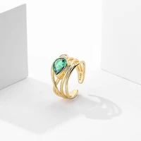 925 sterling silver ring 18k gold toe for women designer irregula anniversary 2021 trend jewellery minimalist korean bileklik