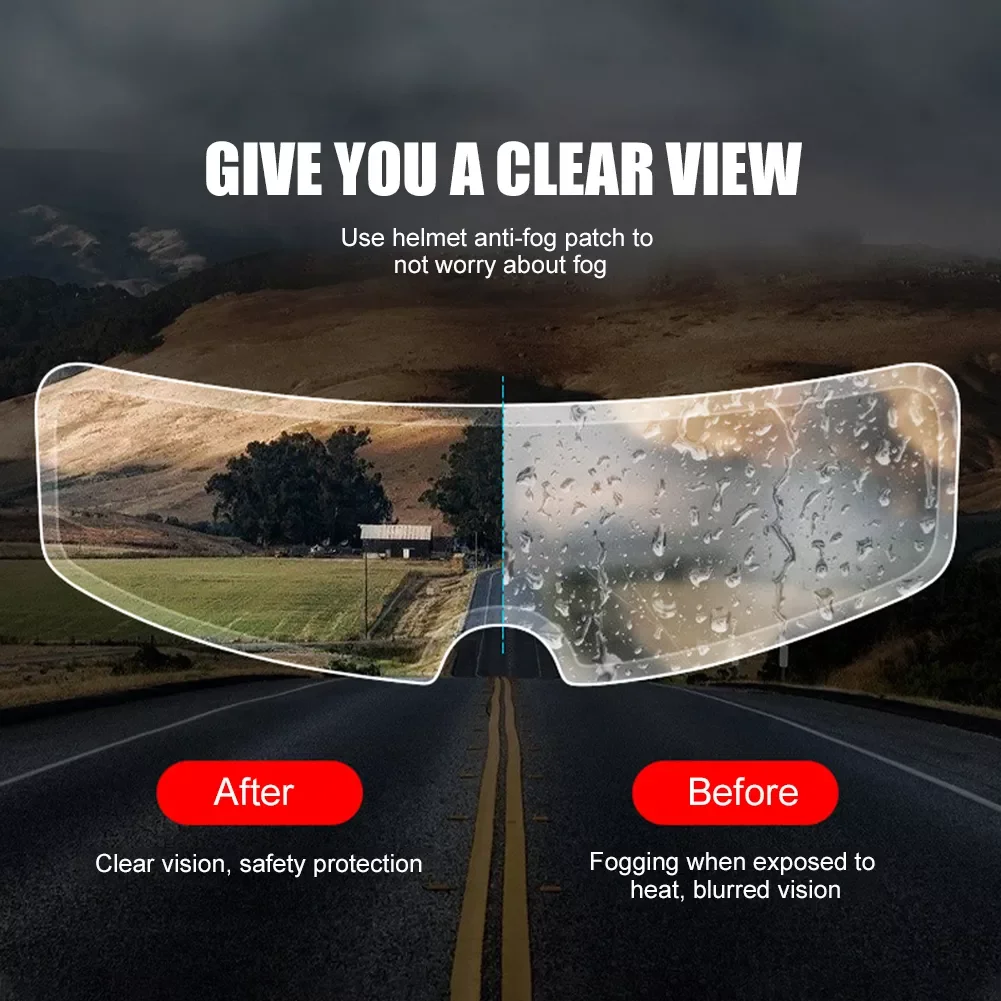 

Motorcycle Helmet Anti-fog Film Rain-proof Long-Lasting Nano Coating Film Helmet Visor Sticker Motorcycle Accessories