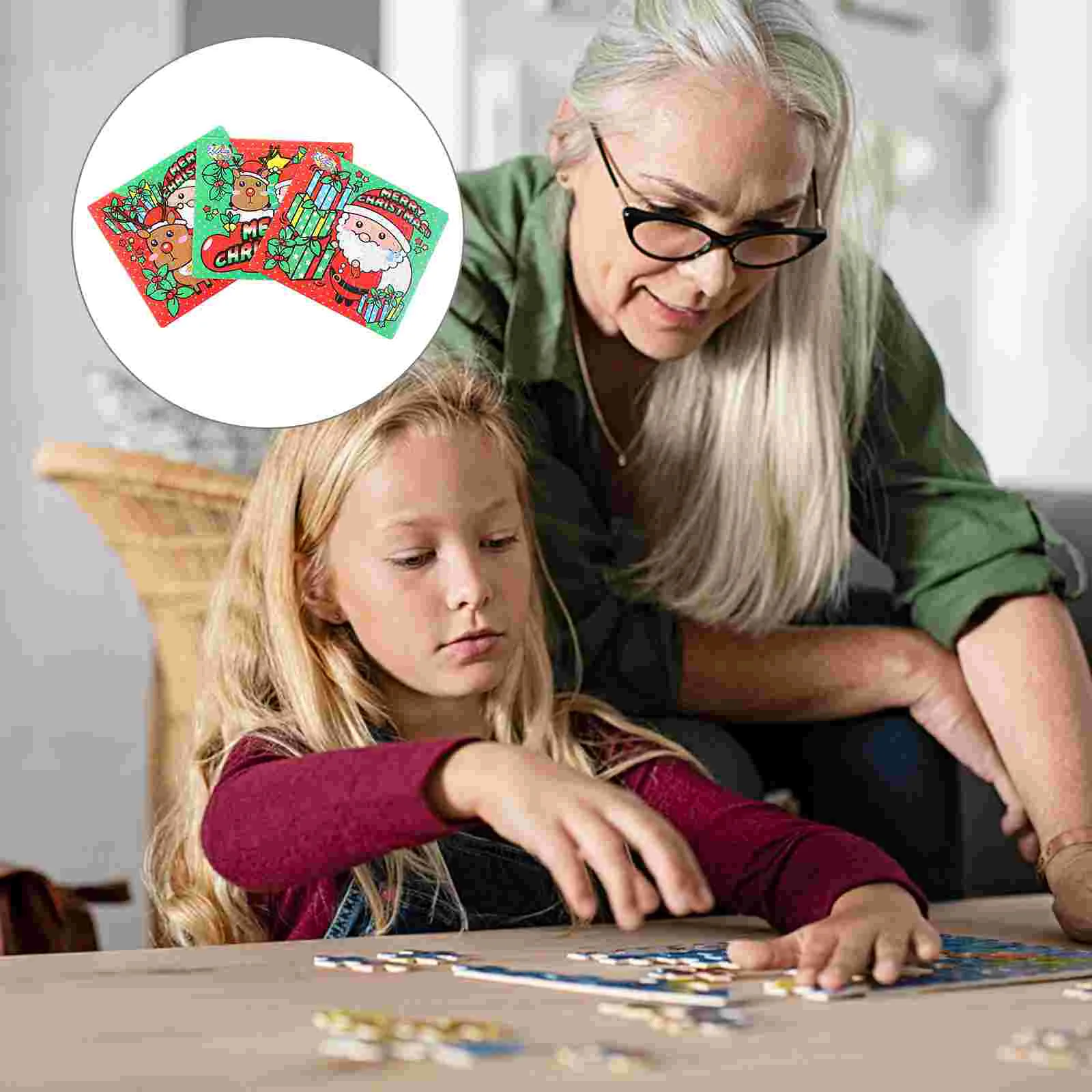 

Puzzle Santa Jigsaw Claus Christmasholiday Puzzles Toy Brain Teaser Crafts Stocking Stuffers Toddler Gift Personalised Party