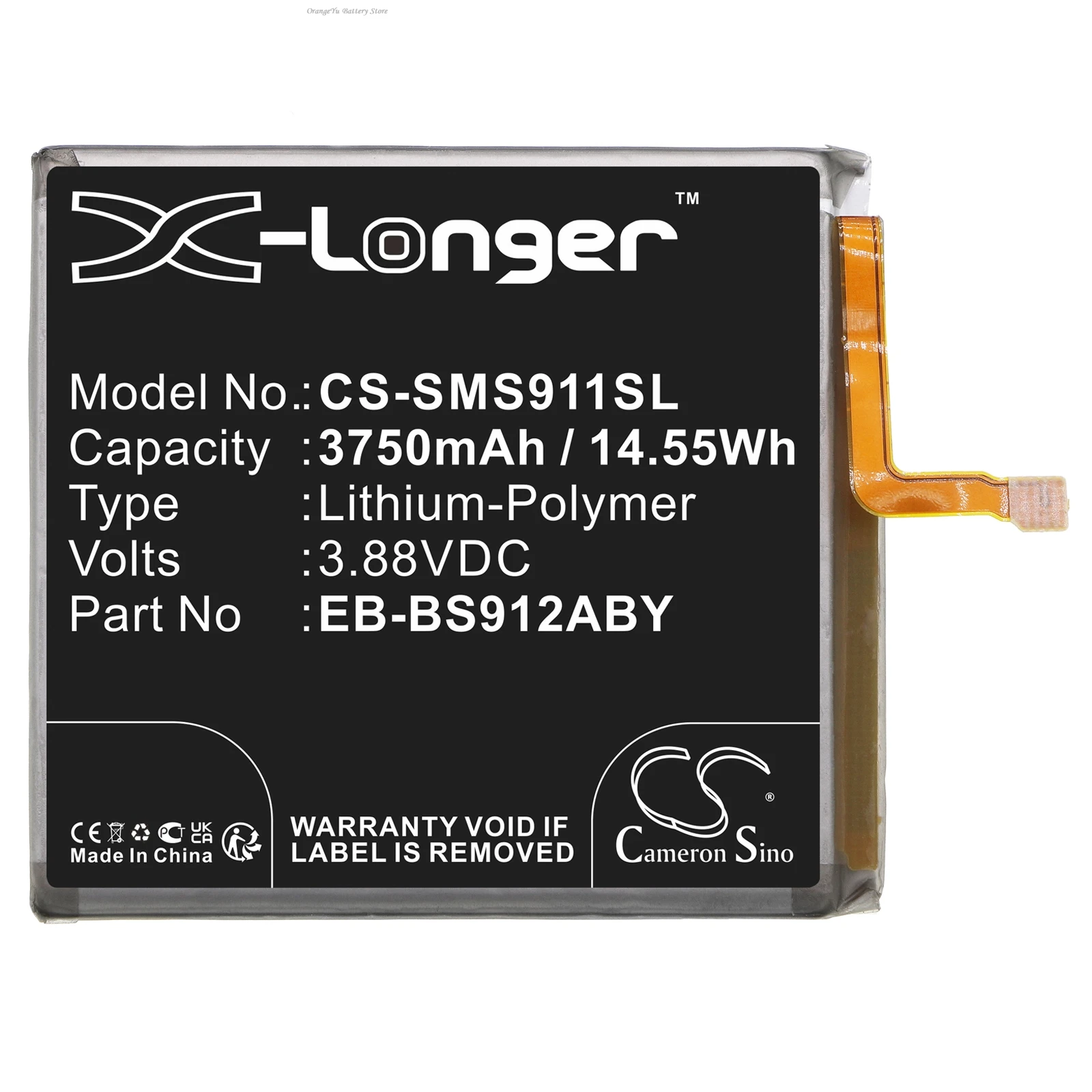 Фото Сменная батарея 3.88V 3750mAh EB-BS912ABY для Samsung Galaxy S23 5G SM-S911B SM-S911T SM-S911W SM-S9110 SM-S911N SM-S911J №2