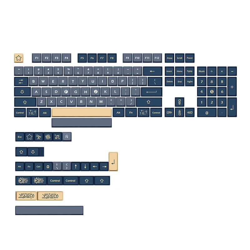 

Крышка для клавиш Xda Stargaze DYE-SUB, крышка для клавиш s для Gk61/Rk61/64/68/84/980/104, механическая клавиатура Gmk, крышка для клавиш 7U 2.25U/2.75U