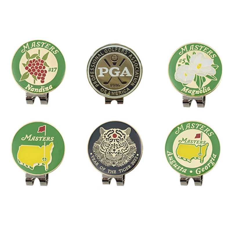 Position Golf Hat Clip Removable Metal Golf Ball Marker Golf Accessories
