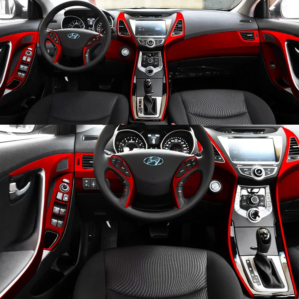 

Стайлинг автомобиля 3D/5D углеродное волокно Автомобильный интерьер центральная консоль изменение цвета молдинг наклейки для hyundai Elantra MD 2012-2016