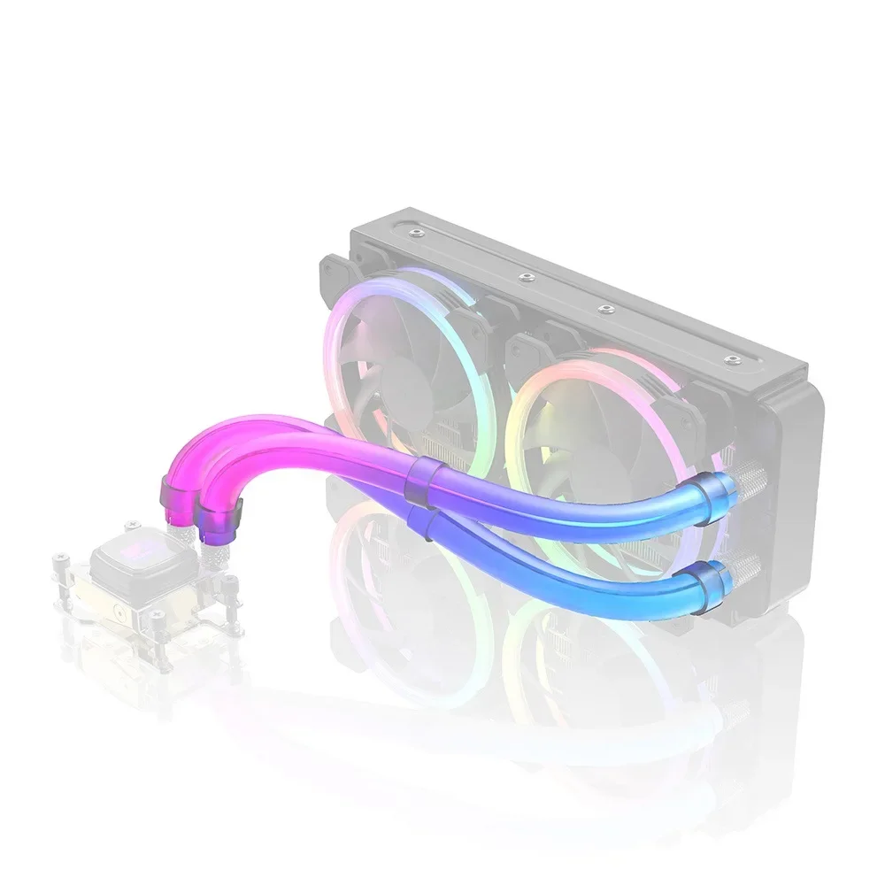 EZDIY ARGB Световая полоса для мягкой трубки 12 мм AURA SYNC 330 мм Длинный AIO водяное охлаждение процессора Кулер Декоративный неоновый жилет 5V3PIN (art.: 3920cbbbe0778) - 3920cbbbe0778