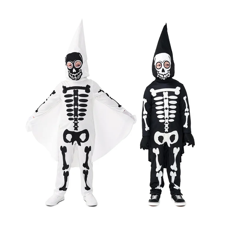 

Scary Zombie Vampire Cosplay Skeleton Skull Costumes Suit Halloween Demon Devil Costume for Kids Child Carnival Party Dress Up