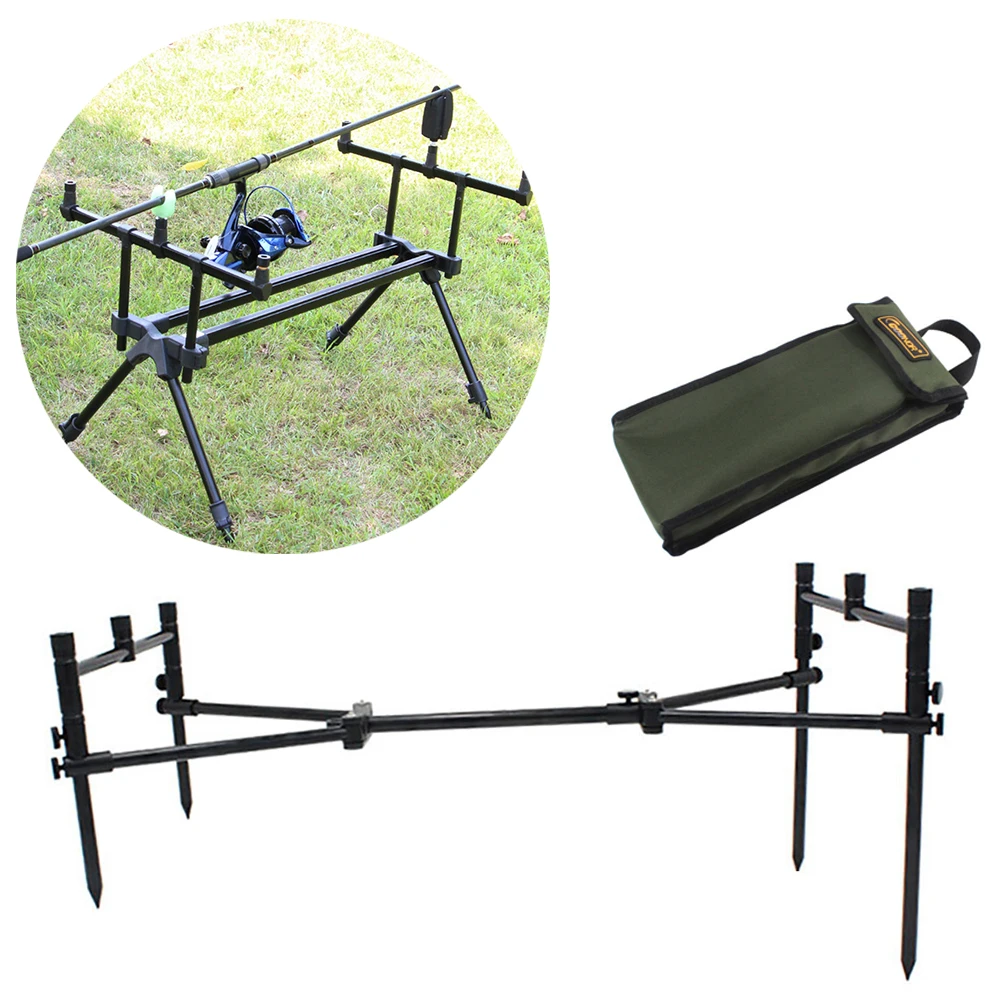 

Carp Fishing Rod Stand Holder Adjustable Retractable Fishing Pole Pod Stand Bite Alarms Rest Holder Fishing Tackle Accessories