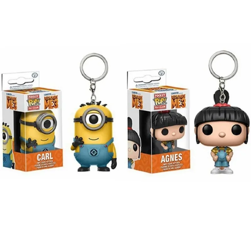 Карманный брелок Funko Minions DESPICABLE ME Carl Agnes Pajama BOB Виниловая фигурка Brinquedos Коллекция
