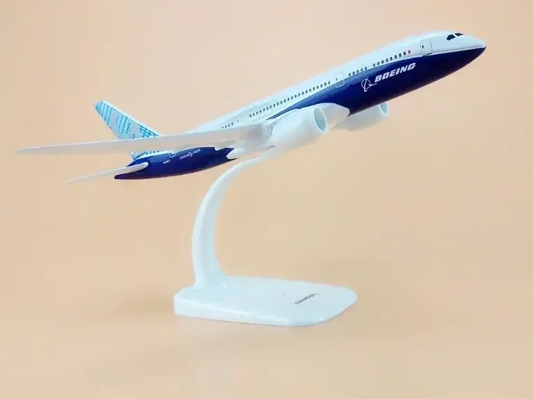 20 см прототип модели самолета Boeing B787-9 металлическая твердая модель для детей