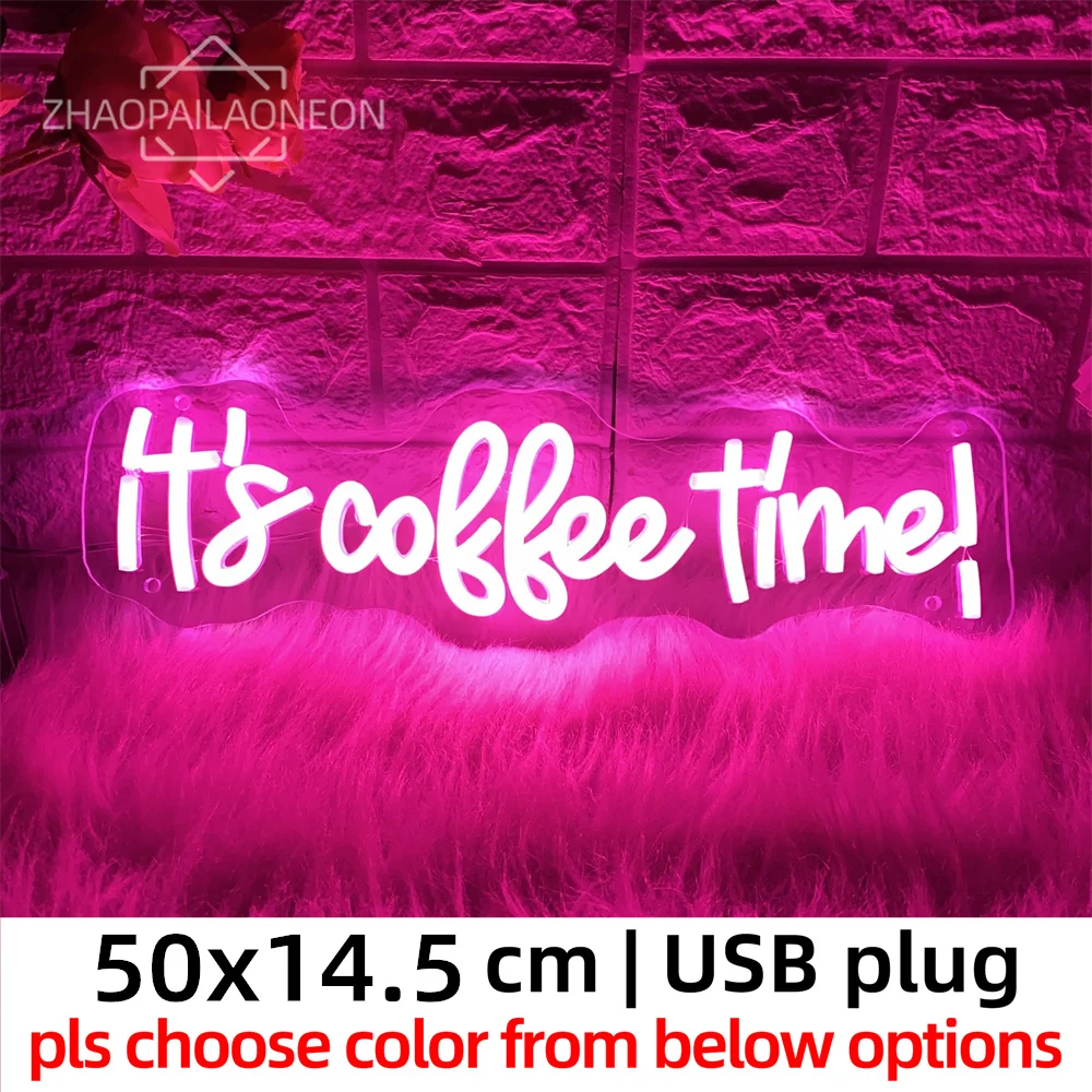 

USB неоновая вывеска ZHAOPAILAO NEON "Это кофейное время"