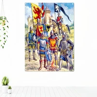masonic knight templar flag banner wall hangings painting samurai tapestry posters polyester metal grommets custom printed flag
