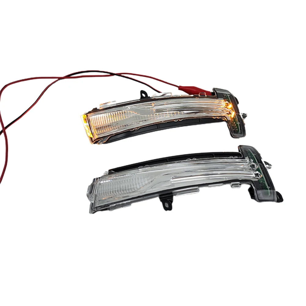 

Rearview Mirror Light Front Indicator LED Mirror Rearview Signal Light Turn 2 Pcs 31371878 ABS+PC Black + White