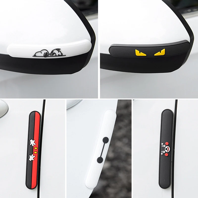 

4pcs Cartoon Car Door Bump Protector PVC Sticker Car Door Scratch Protector Anti-Collision Stickers Auto Accessories For Car