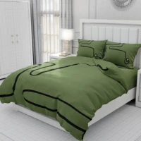 bedding set for 3 4 pieces forest green bedspread sheet pillow case bold color duvet cover set 210310 13
