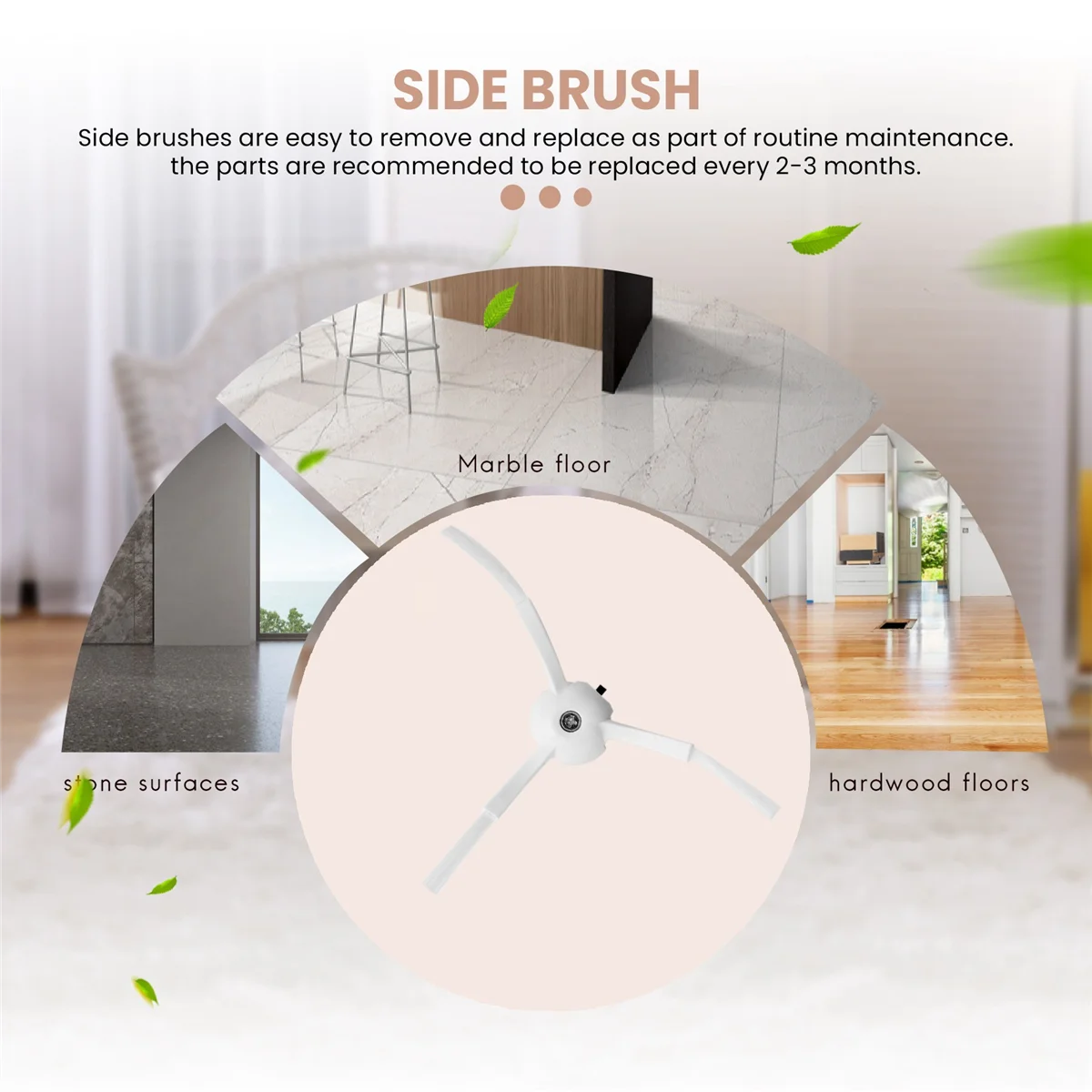 6 шт. замена боковой щетки для Xiaomi Roborock S6 Pure S5 Max S4 E4 E20 E25 E35 C10 S50 S51 Запчасти