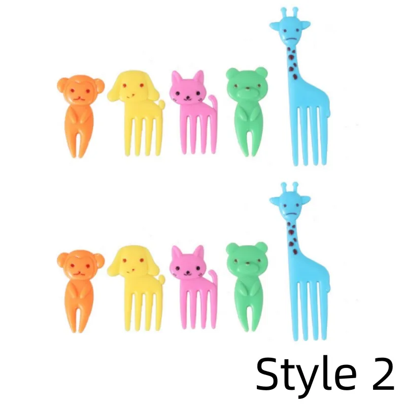 

Креативная декоративная палочка в виде мультяшных животных, домов, детских бенто, милые зубочистки в виде фруктов, мини-десерт, вилка в виде фруктов, технические украшения