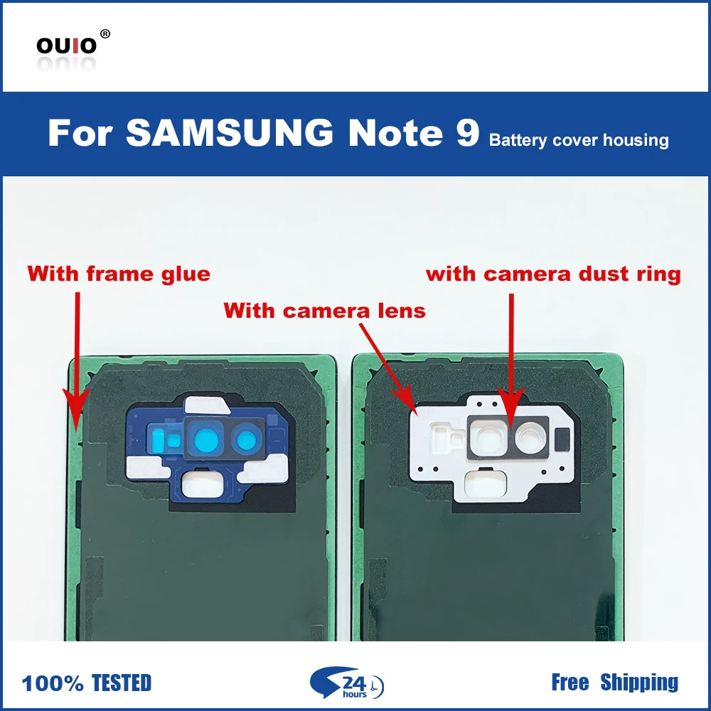 Задняя крышка батарейного отсека Замена корпуса для SAMSUNG Galaxy Note 9 N960 детали