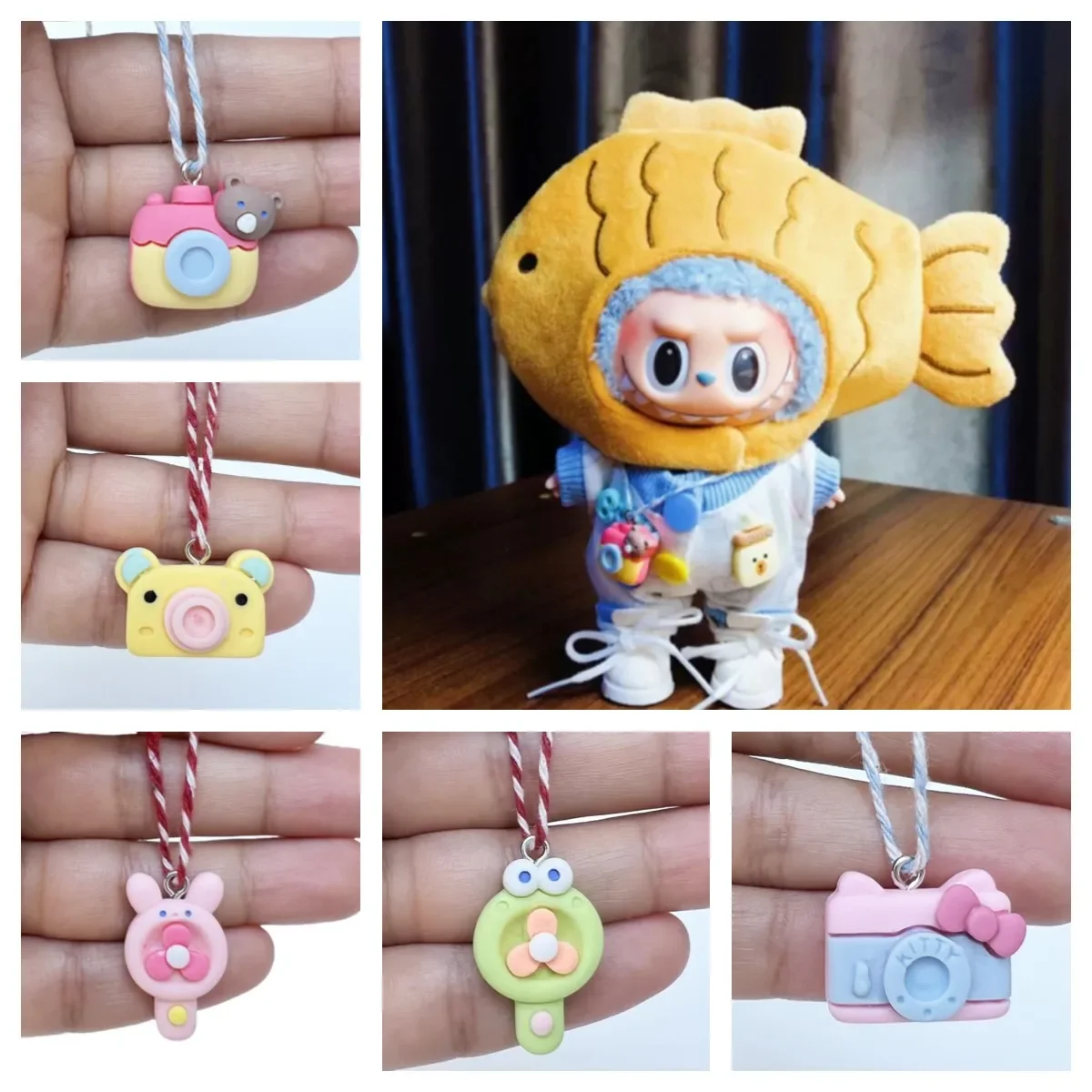 1 шт. 1/12 кукольный домик миниатюрный вентилятор на шею модель камеры аксессуары