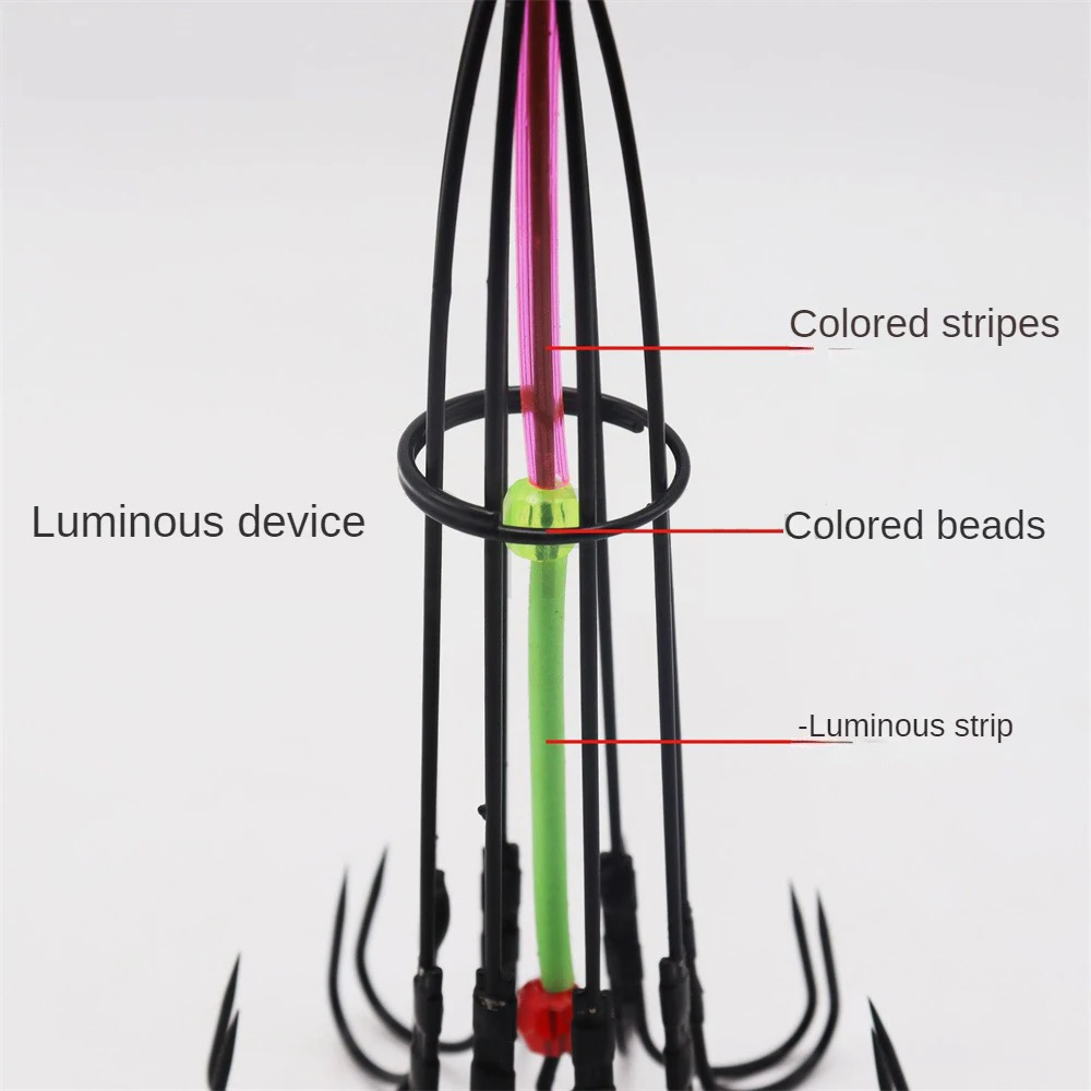 

Equipped With A Raised Cage Fishhook 1 Eight Claw Hook Fishing Gear Umbrella Shaped Hook A Fish Hook Integrated Molding 42.00g