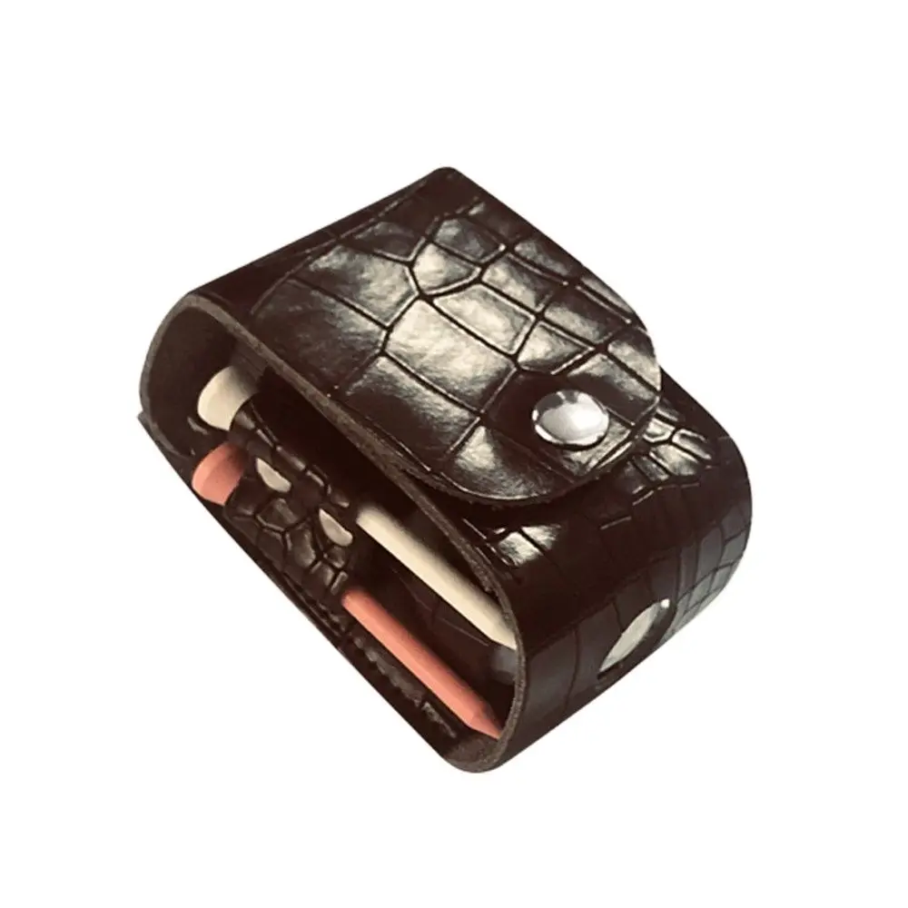 Portable Cowhide Golf Ball Storage Pouch Golf Ball Waist Holder Bag Mini Pocket Container Metal Buckle Leather Waist Carrier