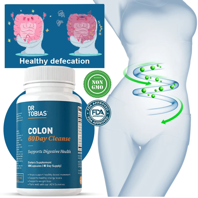 

60 Day Cleanse, Supports Gut Health, Colon Cleanse & Detox, Advanced Cleanse Formula, with Fiber, Herbs & Probiotics, Non-GMO