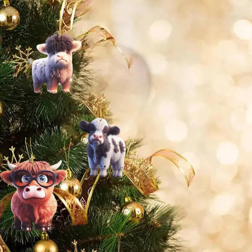 

Cute Cow Car Pendant Home Tree Decoration Christmas Tree Ornament Christmas Garland Easter Home Decoration