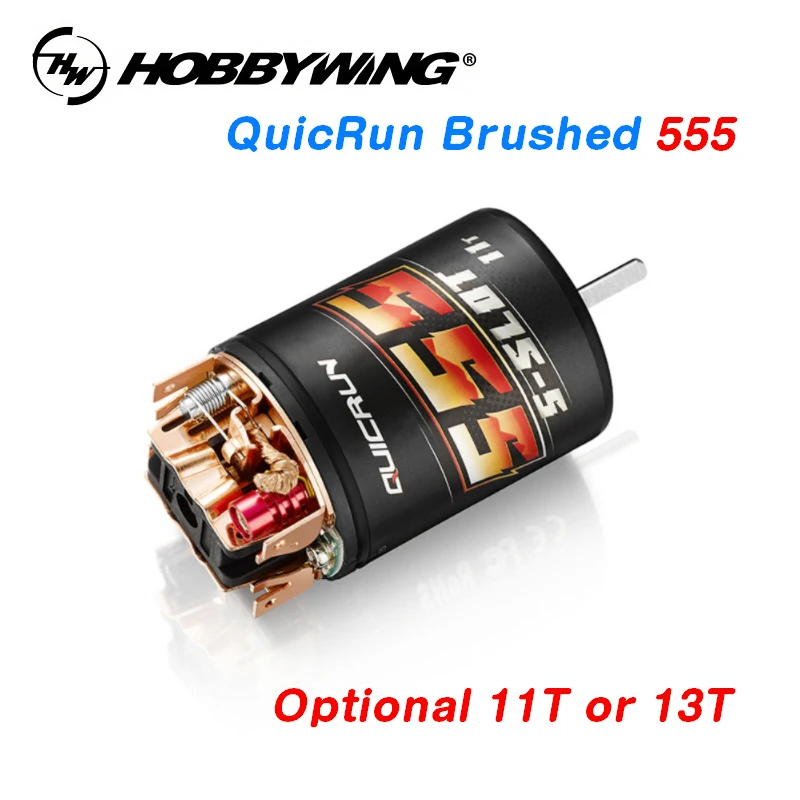 

Hobbywing QuicRun Brushed 555 11T 13T Motor for 1/10 RC Crawler Short course truck Monster truck