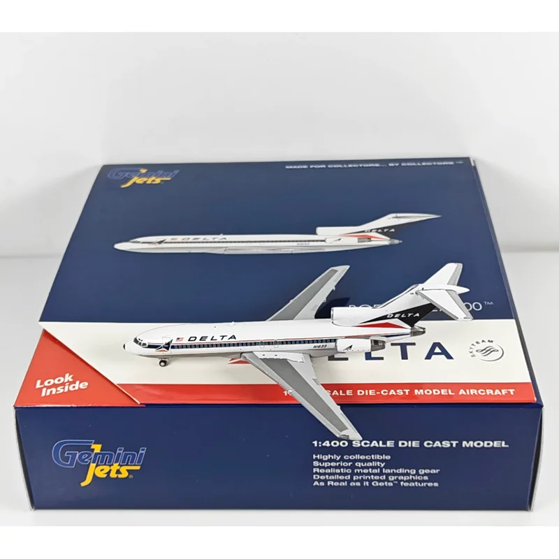 Фото Коллекционная декоративная модель самолета GeminiJets Delta Air Lines B727-100 N163 в масштабе 1:400 из литого сплава №1