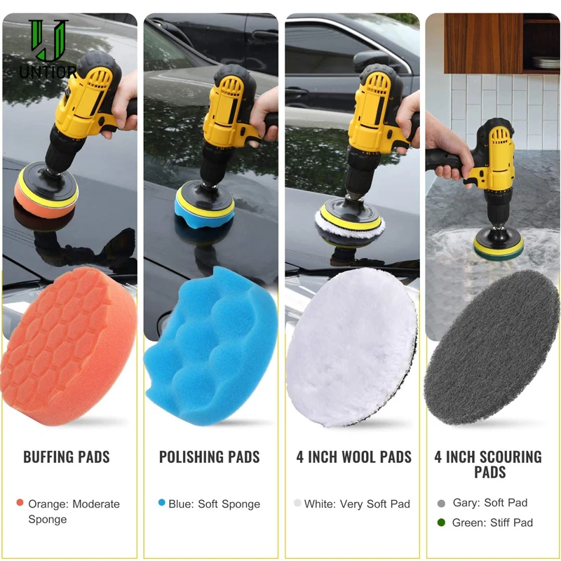 drill brush attachment set power scrubber brush car polisher bathroom cleaning kit with extender kitchen cleaning tools free global shipping