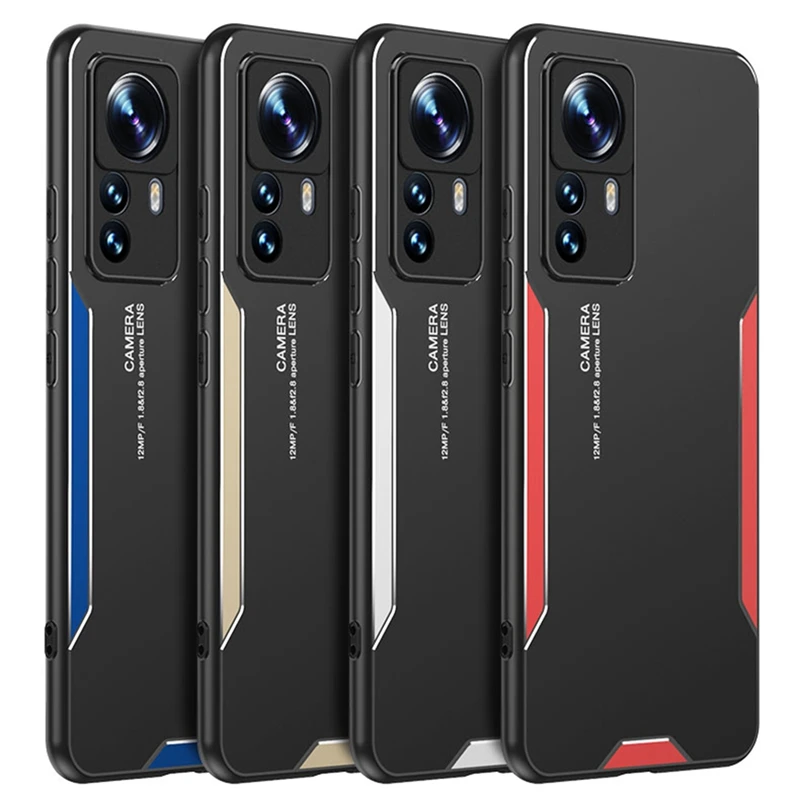 Алюминиевый металлический чехол для Xiaomi Mi 12T Pro матовый из ТПУ силиконовый