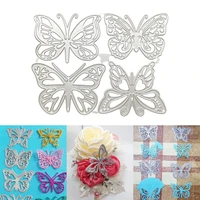4pcs diy butterfly metal cutting dies cutting dies template for scrapbooking paper cards embossing making handcraft