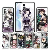 anime demon slayer cool for oneplus nord 2 ce 5g 9 9pro 8t 7 7ro 6 6t 5t pro plus silicone soft tpu black phone case cover coque
